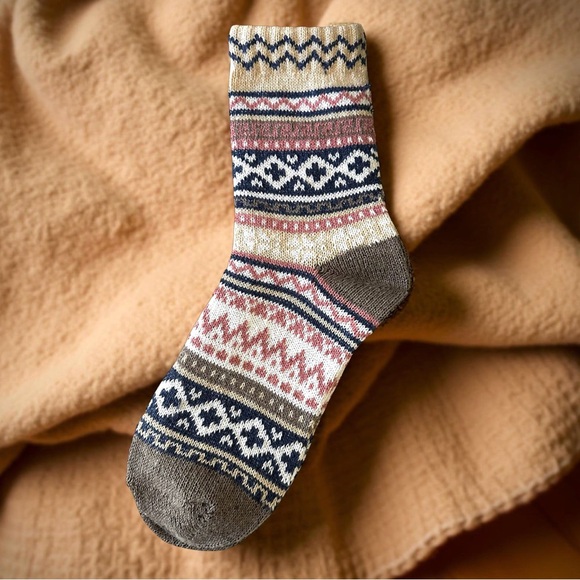 ⭐️ 5 for $25 ONE PAIR Cozy Multicolor Knitted Winter Socks - Picture 1 of 10